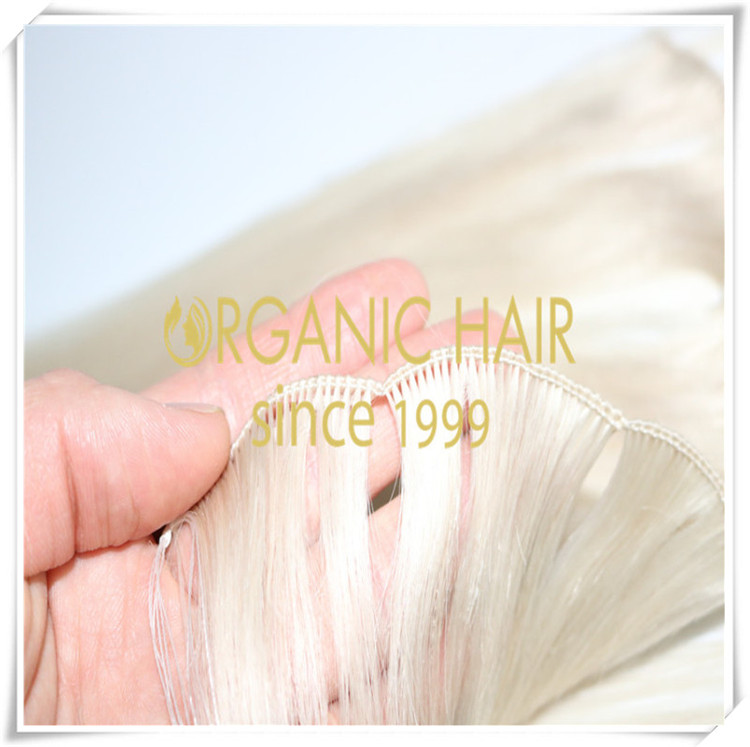 New modified hand tied weft hair extensions CNY023